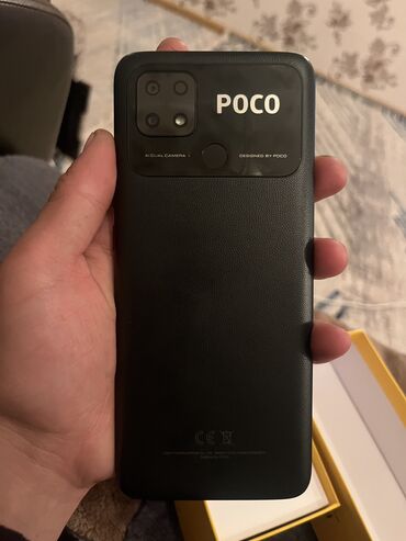 компьютер каракол: Poco C40, Б/у, 64 ГБ, цвет - Черный, 2 SIM