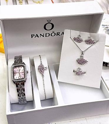 серебро наборы: Подарочный набор украшений Pandora Состав набора: - Наручные часы на — 4