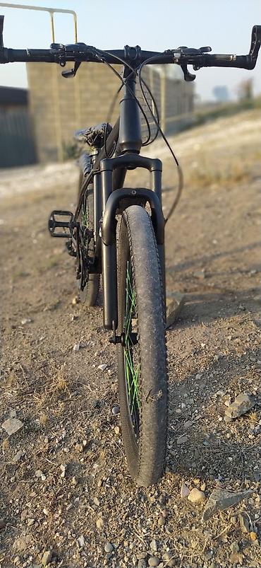 Велосипеды: Velosiped – Efir WS, dağ/şosse tipli hibrid - Rəng: mat qara, yaşıl — 5