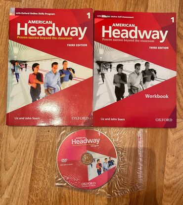 Kitablar, jurnallar, CD, DVD: Headway 1 kitabı. Təzədir, diskini paketdən belə çıxartmamışam. Yanlış