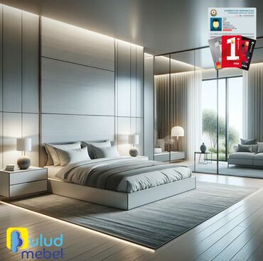 Yataq otağı dəstləri: 2 təknəfərlik çarpayı, Dolab, Komod, Tumba, Azərbaycan, Yeni — 11