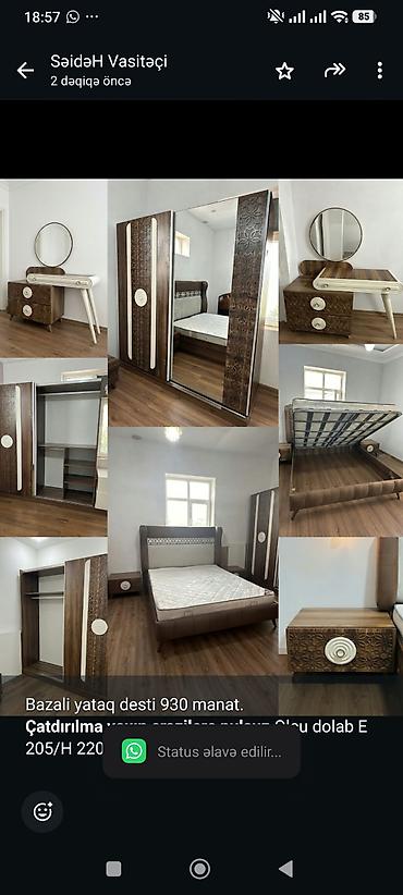 Bazali yataq desti 930 manat. *Çatdırılma yaxın erazilere pulsuz*.Olcu