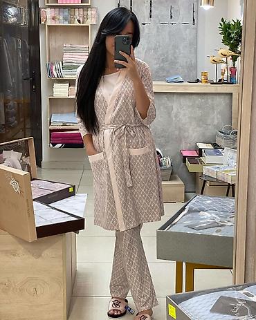 Домашние костюмы: Мужской домашний костюм, S, M, L, Новый, цвет - Айвори, Самовывоз, Платная доставка — 27