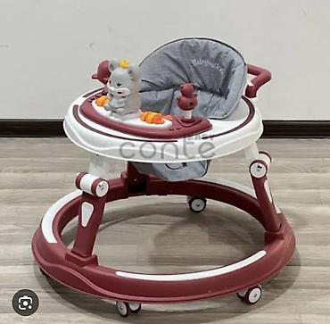 cəlik nədir: Uşaq gəzdirəcəyi / baby walker - Rəng: qırmızı-ağ konstruksiya, boz — 1