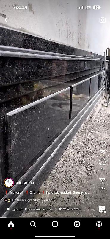 Фасадные гранитные плитки: Гранит для цоколя разные цвета Ангола блек Черный Серый Коричневый at lalafo.kg — 20 Фасадные гранитные плитки: Гранит для цоколя разные цвета Ангола блек Черный Серый Коричневый — 20