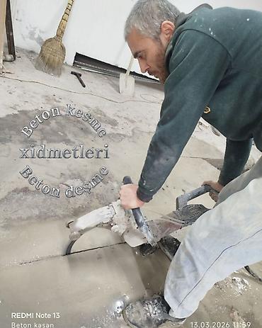Beton işləri: Beton kəsimi və karot deşmə xidməti. Xidmətə beton döşəmə, divar və — 16