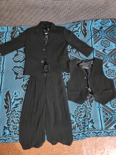 мужской спортивный костюм 54: Комплект, цвет - Черный, Б/у