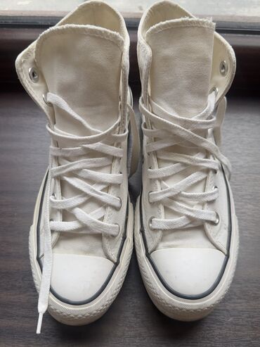 гуччи кеды оригинал: Кроссовки, 36.5, Converse, Б/у, цвет - Белый, Самовывоз, Платная доставка