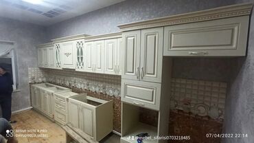 Sifarişlə mətbəx mebeli: Sifarişlə mətbəx dəsti, Özü çəkən petlələr, MDF, Kredit yoxdur, Pulsuz çatdırılma, Rayonlara çatdırılma — 23