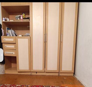 детская кроватка со шкафчиками: Кийим салуучу шкаф, Колдонулган, Түз, ЛДСП