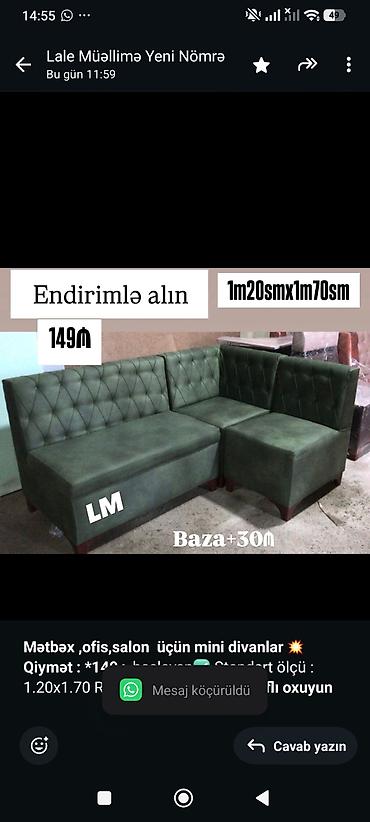 купить мини диван: *Mətbəxofis,salon üçün mini divanlar* 💥 *Qiymət : *149₼* başlayan✅ — 1