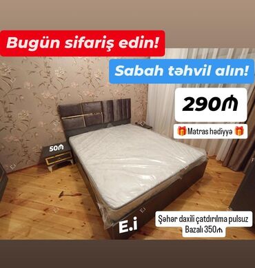 Masa və oturacaq dəstləri: Yeni, İkinəfərlik çarpayı, Matras ilə