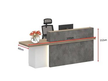 ikinci el ofis masası: Reception masası Sifarişlə Türkiyənin ORMA firmasının istehsalı olan