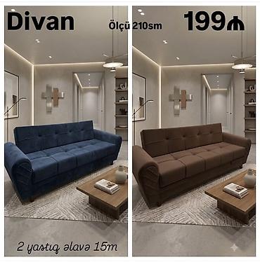 Divan – ölçü: 210 sm - Rahat oturma hissəsi və yumşaq arxa dayağı - lalafo.az -da Divan – ölçü: 210 sm - Rahat oturma hissəsi və yumşaq arxa dayağı -