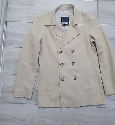 тренч zara: Двубортное бежевое пальто/тренч LC Waikiki - Классический двубортный — 4