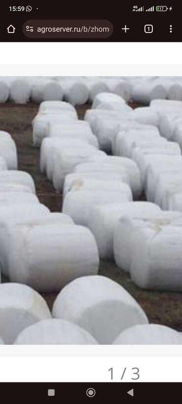 силос корма: Продаю жом 1в рулон весит 500кг. 2.рулонна 1.тонна цена за тонну 7000