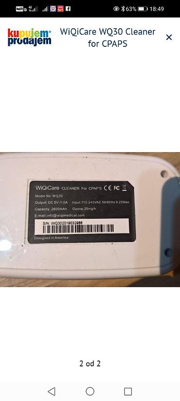 nove igrice: WiQiCare WQ30 Cleaner for CPAPs – prenosni uređaj za automatsku — 2