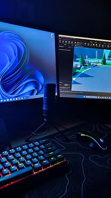 intel core i3 12100f: OYUN VƏ İŞ KOMPÜTERİ | RGB, 2 EKRAN. Satılır, işlək vəziyyətdə — 1