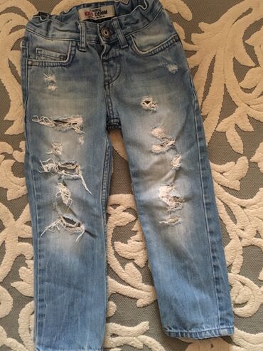 кожаные джинсы: Джинсы и брюки, Б/у