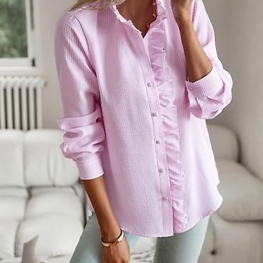 Bluze: Ženska bluza sa volanima i dugmadima - Model: elegantna košulja/bluza — 6