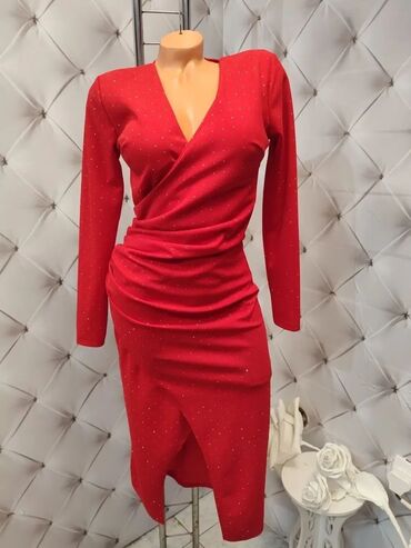 Haljine: 9Fashion Woman M, bоја - Zlatna, Koktel, klub, Dugih rukava — 6