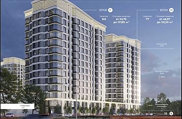 Продажа квартир: 2 комнаты, 89 м², Асанбай мкр Элитка, 3 этаж, ПСО (под самоотделку) — 5