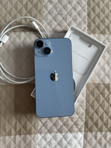 hello kitty телефон: IPhone 14, Б/у, 128 ГБ, Синий, Кабель, 85 %