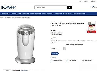 Aparati za kafu: Mlin za kafu BOMANN – električni, kompaktan - Snaga: 120 W - — 6