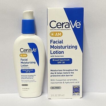 Косметика: CeraVe AM Facial Moisturizing Lotion with Broad Spectrum SPF 30 — это