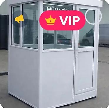 Sifarişlə market vitrinləri: PVC profilindən hazırlanmış mühafizə/post kabini - Ölçü: təxmini 2,5 — 11