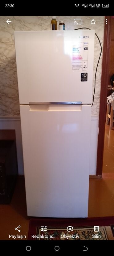 mini soyudu: Б/у 2 двери Samsung Холодильник Продажа, цвет - Белый, Встраиваемый