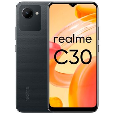 телефон реалми 8: Realme C30, Б/у, 64 ГБ, цвет - Черный, 2 SIM