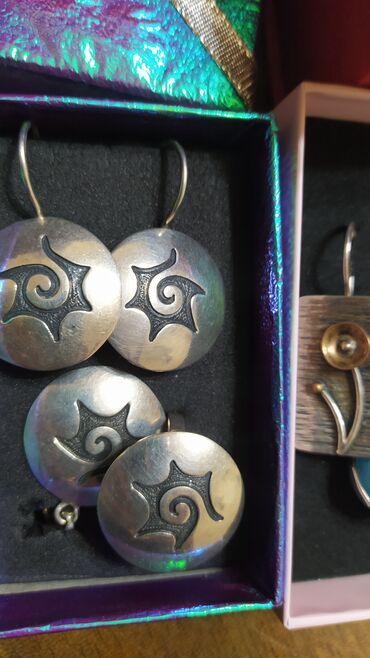 Серебряные серьги: Серебряные серьги, Проба 925, Жемчуг, Женские, Б/у — 14