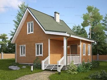 Каркасный дом с мансардой и террасой - Архитектура: компактный