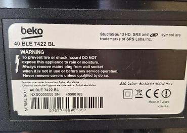 Televizorlar: Smart Beko TV 102 ekran Səliqəli tam işlək vəzyyətdədir.Heç bir — 2