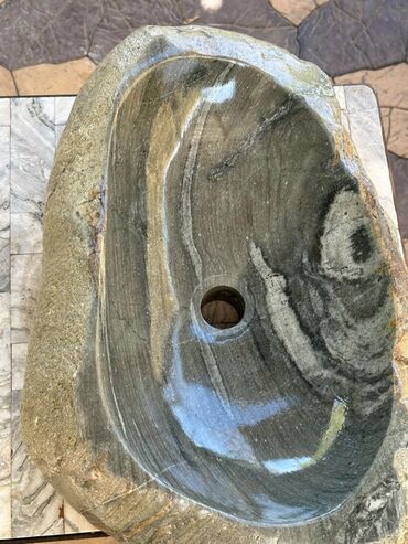 Раковины для ванной: Раковина для ванной, Круглая форма, Материал: Камень, Размер: 6 x 4 см — 13