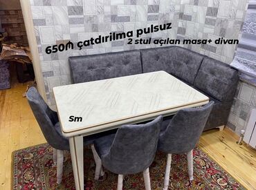divan ölçüsü: *Sifarişlə 3 gün ərzində çatdırılma olunan 2stul açılan masa +divan