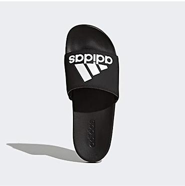 ağ sandallar: Adidas Adilette Comfort slayd sandal - Rəng: qara, iri ağ “adidas” — 7
