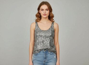 tanie sukienki na sylwestra plus size: Everme, Топ жіночий, розмір S