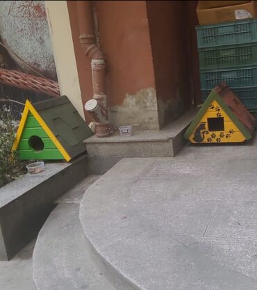 Yuvalar: Məhsul: Açıq havada istifadə üçün taxta pişik evi Təsvir: - Küçə və — 18