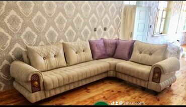 Divan və kreslo dəstləri: Künc divan, Pufik, Bazasız, Açılmayan — 24