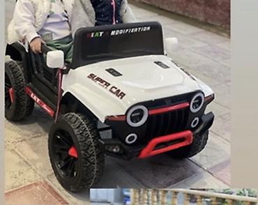 park masin: Uşaq elektrikli maşın – “SUPER CAR” off-road üslubunda - Korpus: ağ — 1