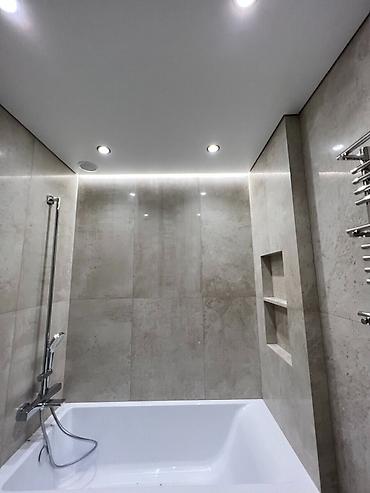 Потолочные работы: Натяжные потолки с трековыми светильниками Парящие потолки Теневые — 3