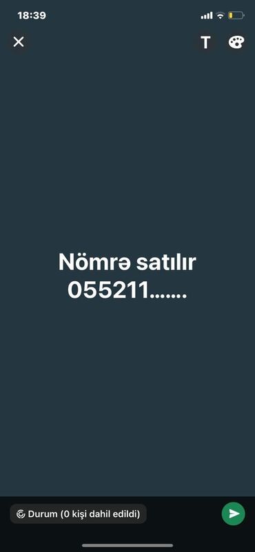 simler: Nömrə: ( 055 ) ( 559638181 ), İşlənmiş