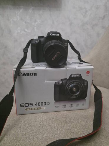 Canon 4000 d ideal veziyyetde yeni 1 defe istifade olunub 2 3 sekil