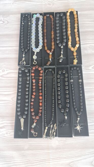 Təsbehlər: Təbii daşlardan hazırlanmış tesbih - Material: şəffaf-qonur tonlarda — 10