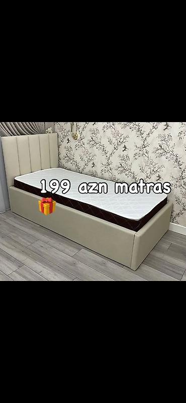 mebel kitab refleri: Tek nəfərlik çarpayı və başlıqla uyğun dizaynda, sadə və zərif — 1