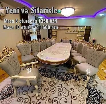 saloglu stullar: Oval masa, Qonaq otağı üçün, 8 nəfər, Açılmayan, Azərbaycan, Zəmanətli — 1