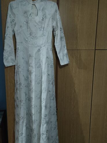 elegantna haljina i cizme: M (EU 38), bоја - Bela, Večernji, maturski, Dugih rukava