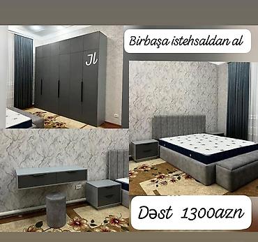 Yataq otağı mebel dəsti Tərkibi: - 5 qapılı iri qardirob – mat tünd